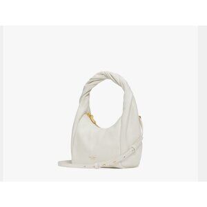 KATE SPADE NY Twirl top handle leather small crossbody bag - White